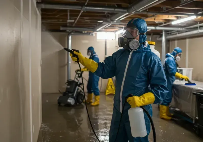 Basement Sanitization and Antimicrobial Treatment process in Lancaster, MA